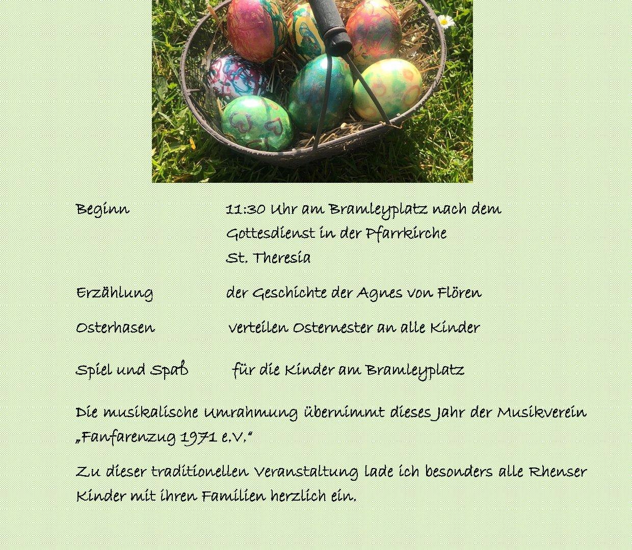 Plakat Eierspende | © Stadt Rhens