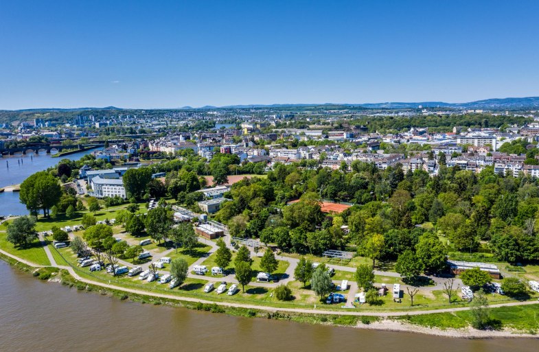 &Uuml;bersicht Campingpark | &copy; Koblenz-Touristik GmbH / Dominik Ketz