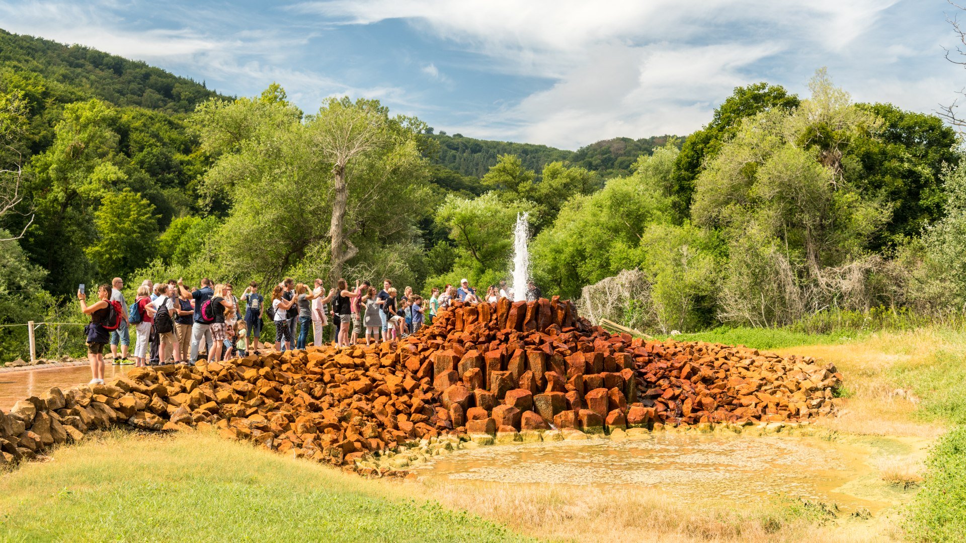 Der Geysir Andernach auf der Halbinsel Namedyer Werth | &copy; Dominik Ketz / Rheinland-Pfalz Tourismus GmbH