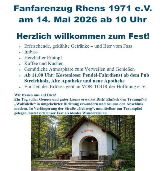 Plakat | &copy; Fanfarenzug Rhens
