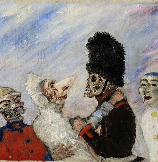 Skelett verhaftet Maskierte (James Ensor) 1891 | &copy; The Phoebus Foundation, Antwerp