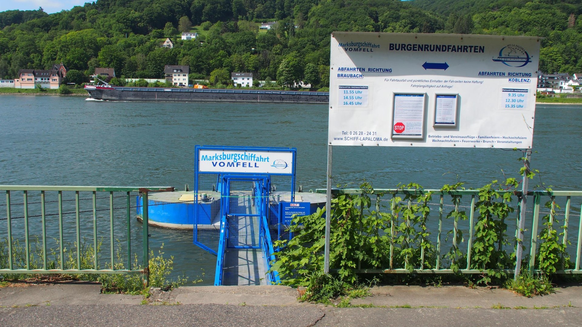 Anleger Marksburgschifffahrt Vomfell | © Stadt Lahnstein Anleger Marksburgschifffahrt Vomfell | © Stadt Lahnstein