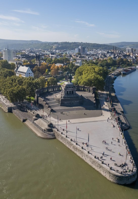 Koblenz Deutsches Eck | © Andreas Pacek/Romantischer Rhein Tourismus Koblenz Deutsches Eck | © Andreas Pacek/Romantischer Rhein Tourismus