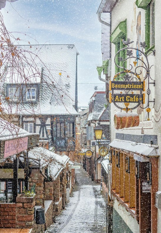 Drosselgasse bei Schnee | © Marlie Steinmetz Drosselgasse bei Schnee | © Marlie Steinmetz