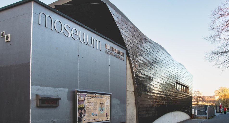 Mosellum Schriftzug | &copy; Koblenz-Touristik GmbH / Johannes Bruchhof