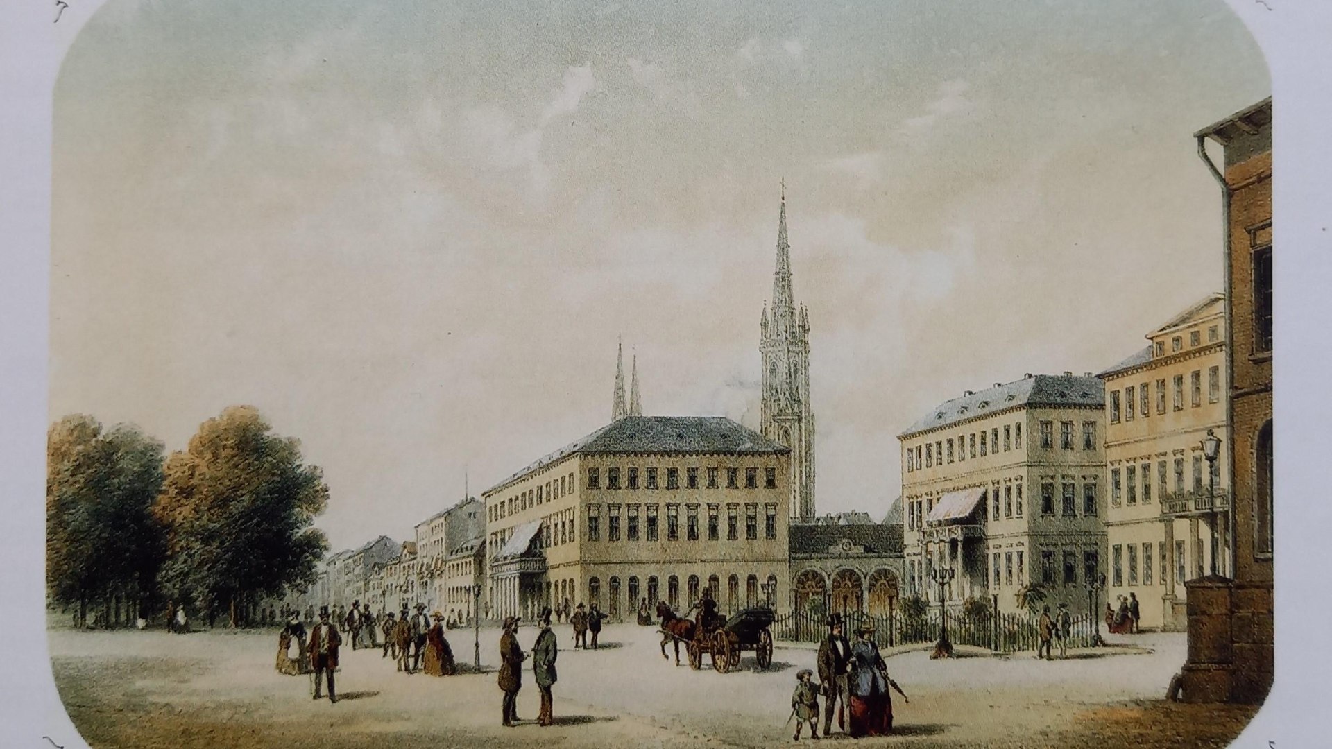 Theaterplatz_u_Wilhelmstra&szlig;e um 1860_Sammlg Nassau | &copy; Cult-Touren