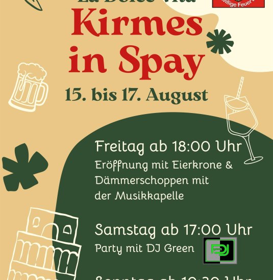 Plakat Kirmes Spay | © Musikkapelle Freiwillige Feuerwehr Spay