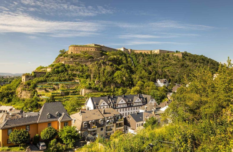Festung von E-Stein aus gesehen | © Koblenz-Touristik GmbH / Dominik Ketz Festung von E-Stein aus gesehen | © Koblenz-Touristik GmbH / Dominik Ketz