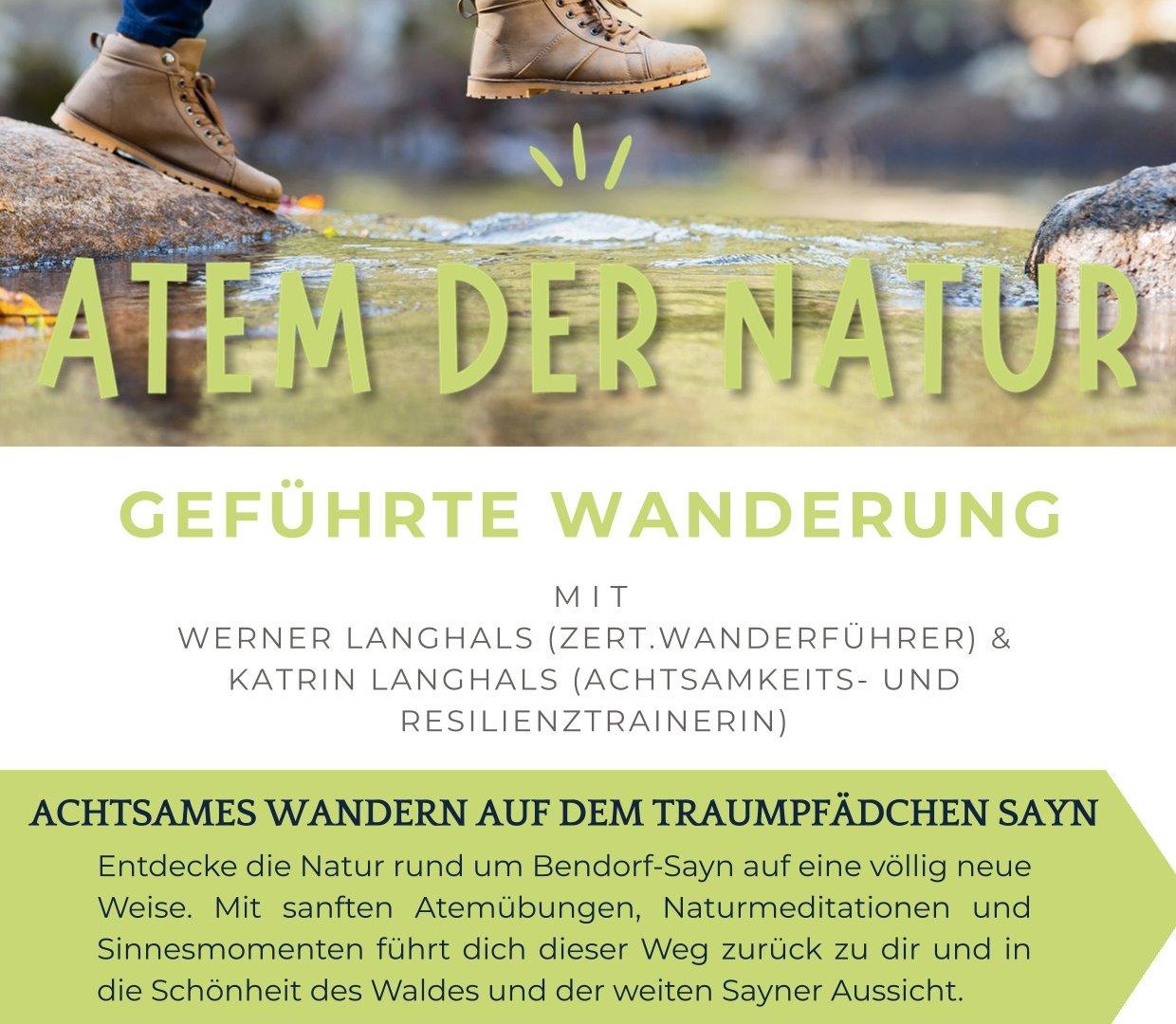 Flyer Achtsames Wandern | © Katrin und Werner Langhals Flyer Achtsames Wandern | © Katrin und Werner Langhals