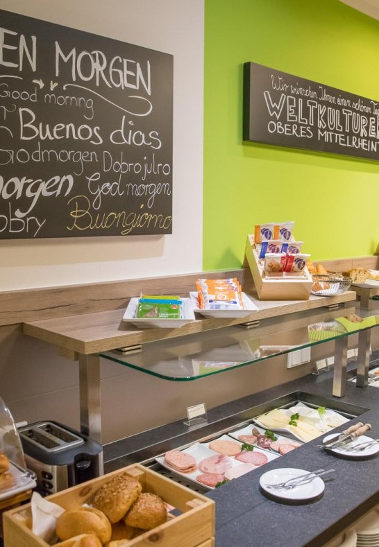 Breakfast buffet room