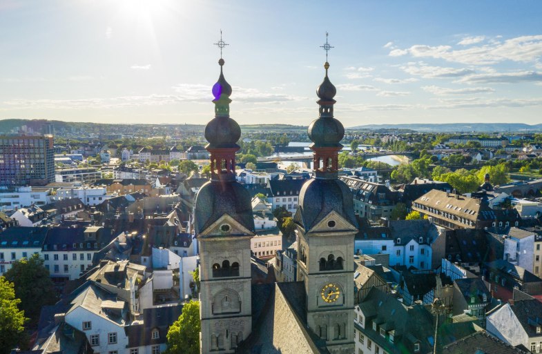 Luftbild Liebfrauenkirche | © Koblenz Touristik / Dominik Ketz