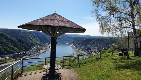 Werlauer Pilz mit Rheinblick | © T. Biersch Werlauer Pilz mit Rheinblick | © T. Biersch