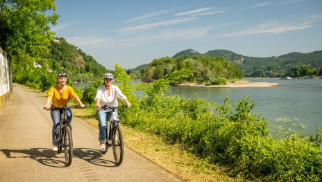 Rheinradweg bei Remagen-Rolandseck | © Dominik Ketz, Romantischer Rhein Tourismus GmbH