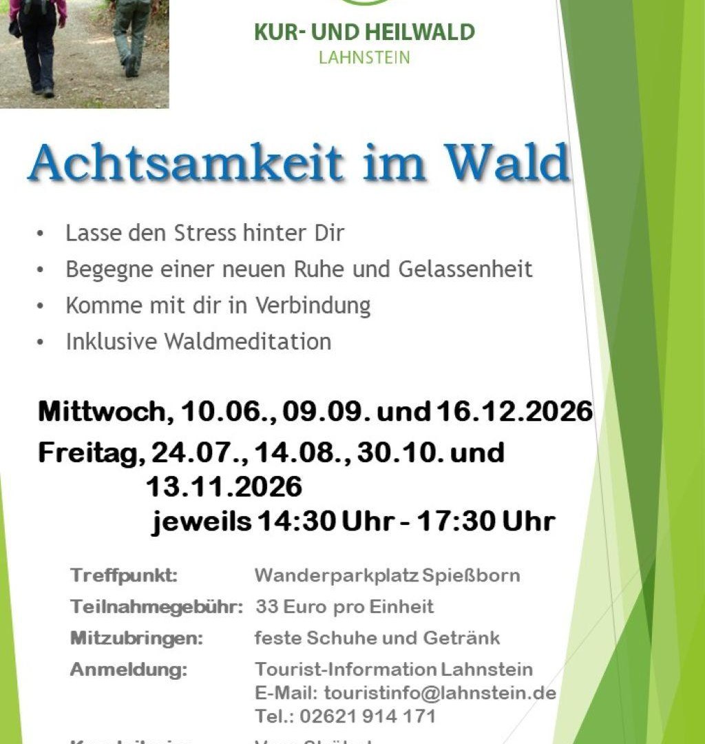 Achtsamkeit im Wald | &copy; Stadt Lahnstein