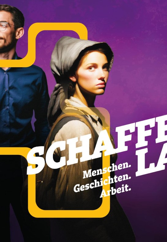 Dauerausstellung &bdquo;Schaffensland &ndash; Menschen. Geschi | &copy; GDKE, concept X  Bildmotiv z.T. KI-unterst&uuml;tzt