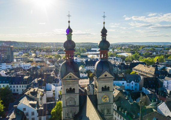 Luftbild Liebfrauenkirche | &copy; Koblenz Touristik / Dominik Ketz