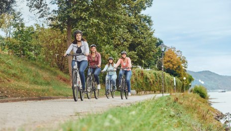 Radfahren auf dem Rheinradweg | &copy; &copy;Marco Rothbrust, Verbandsgemeinde Rhein-Mosel / Tourismus